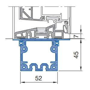 Bodeneinstandsprofil 45 mm