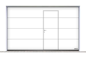 Mitte-Rechts,  mit 10 mm flacher Edelstahlschwelle