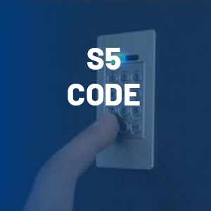 S5 Code – 5-fach Schloss mit E-Motor und mechanischer Selbstverriegelung. Entriegelung mit Codetastatur.