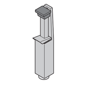 Türfeststeller silber lackiert, 60 mm